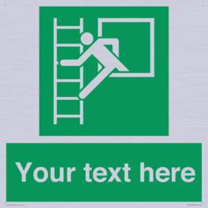 Custom Emergency Escape Ladder Sign